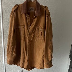 Barn Western style Brown Button-Up Shirt